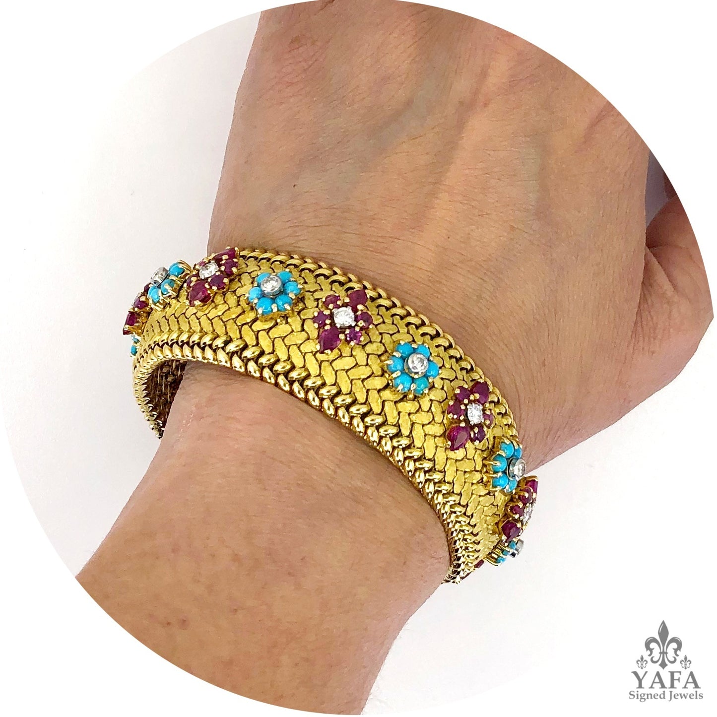 MAUBOUSSIN Ruby Turquoise Diamond Bracelet