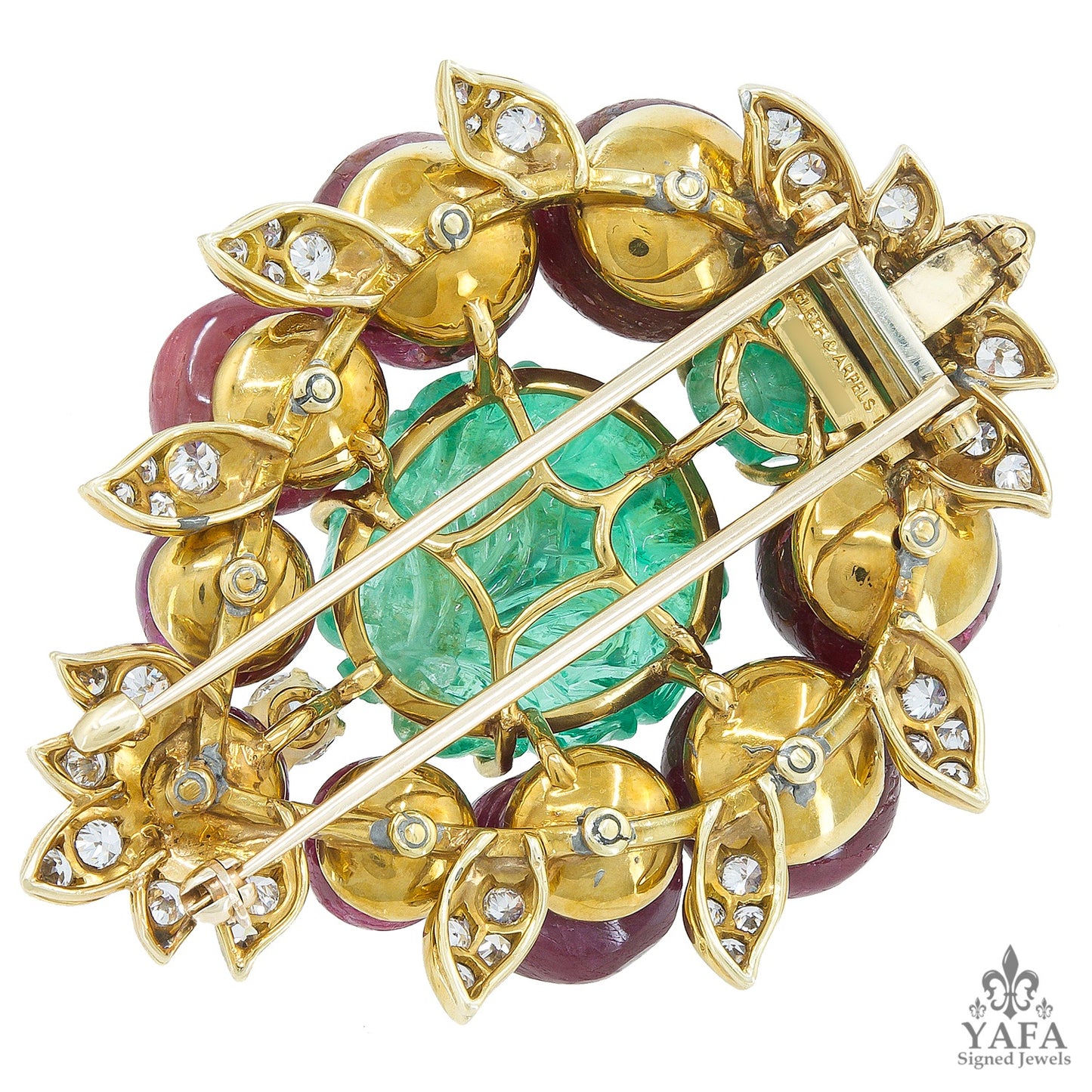 VAN CLEEF & ARPELS India Motif Emerald Sautoir Convertible Suite