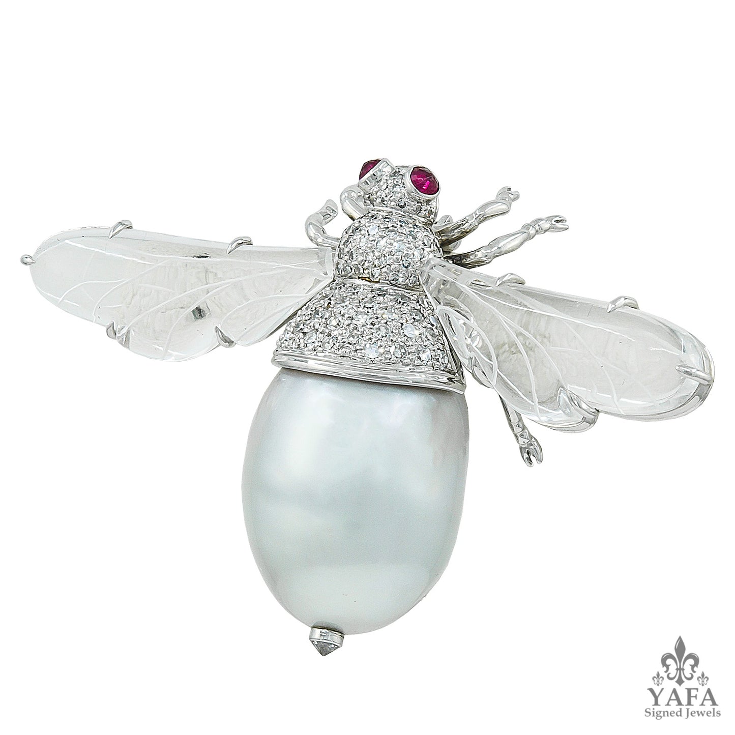 HAUME Pearl Diamond Queen Bee Brooch