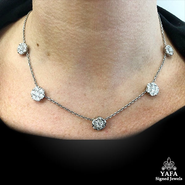 OSCAR HEYMAN Diamond Floret Collar Necklace