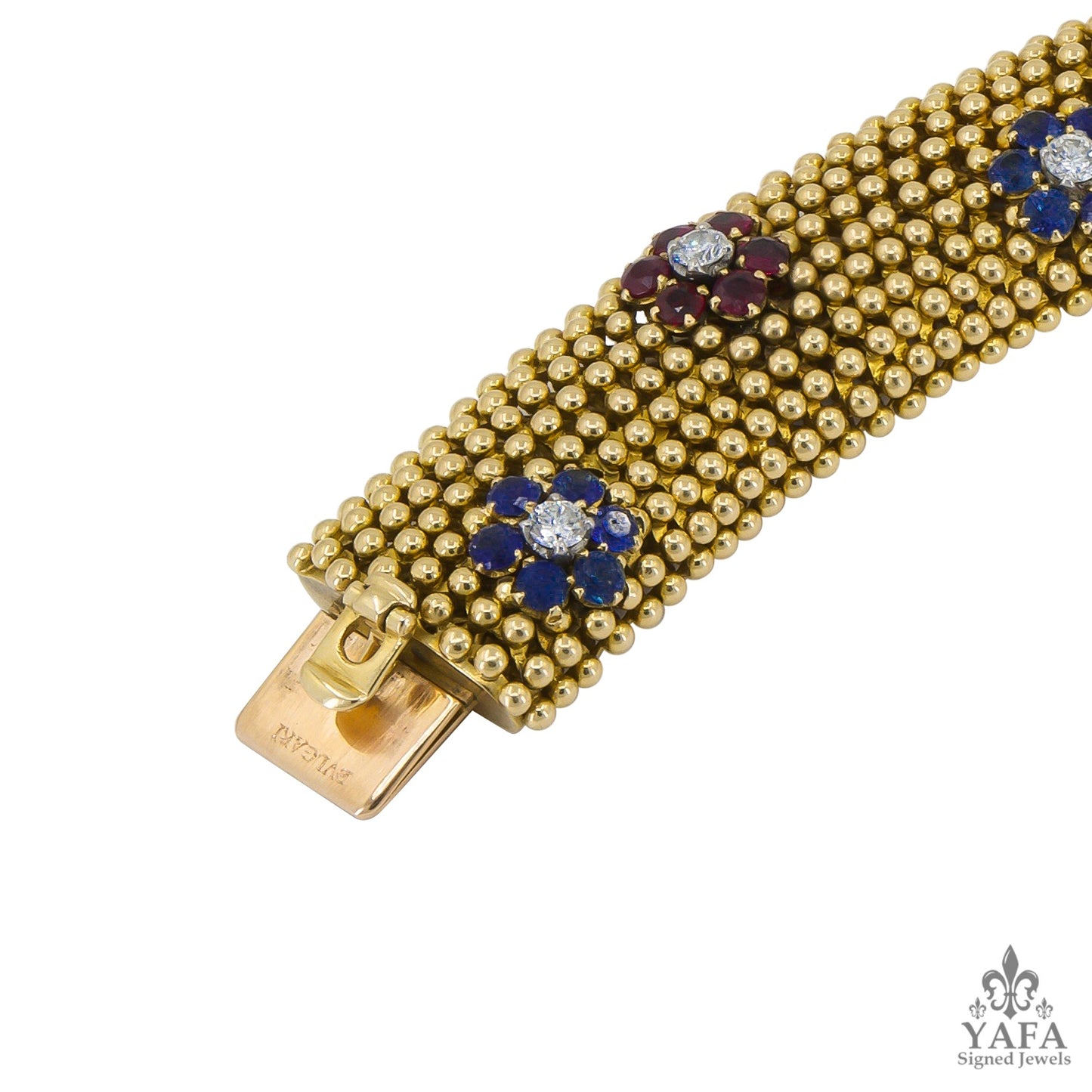 BULGARI Diamond, Ruby, Sapphire Bracelet