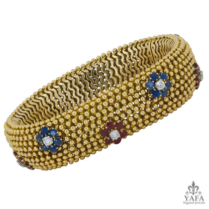 BULGARI Diamond, Ruby, Sapphire Bracelet