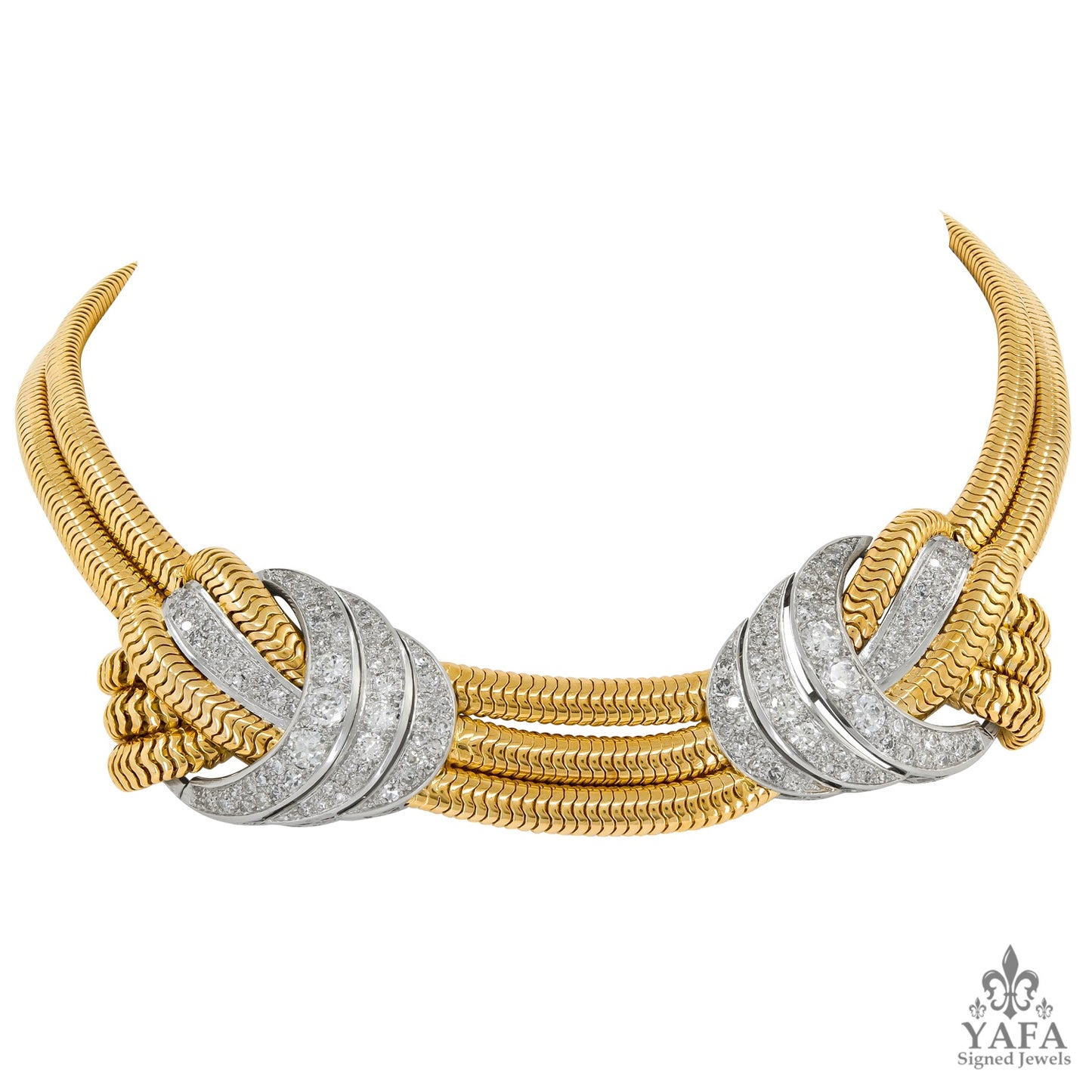 Retro Diamond Serpentine Chain Necklace Bracelet Suite