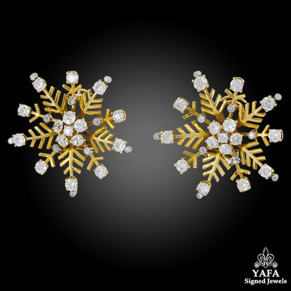 VAN CLEEF & ARPELS Diamond Snowflakes Earrings