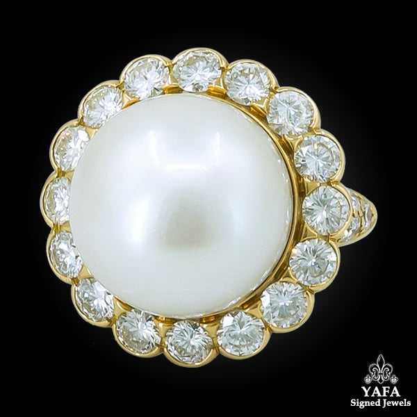 VAN CLEEF & ARPELS South Sea Pearl Diamond Ring