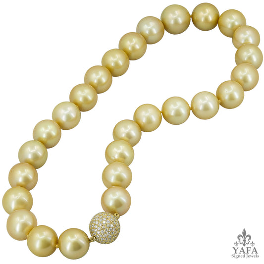 South Sea Pearl Diamond Bead Necklace