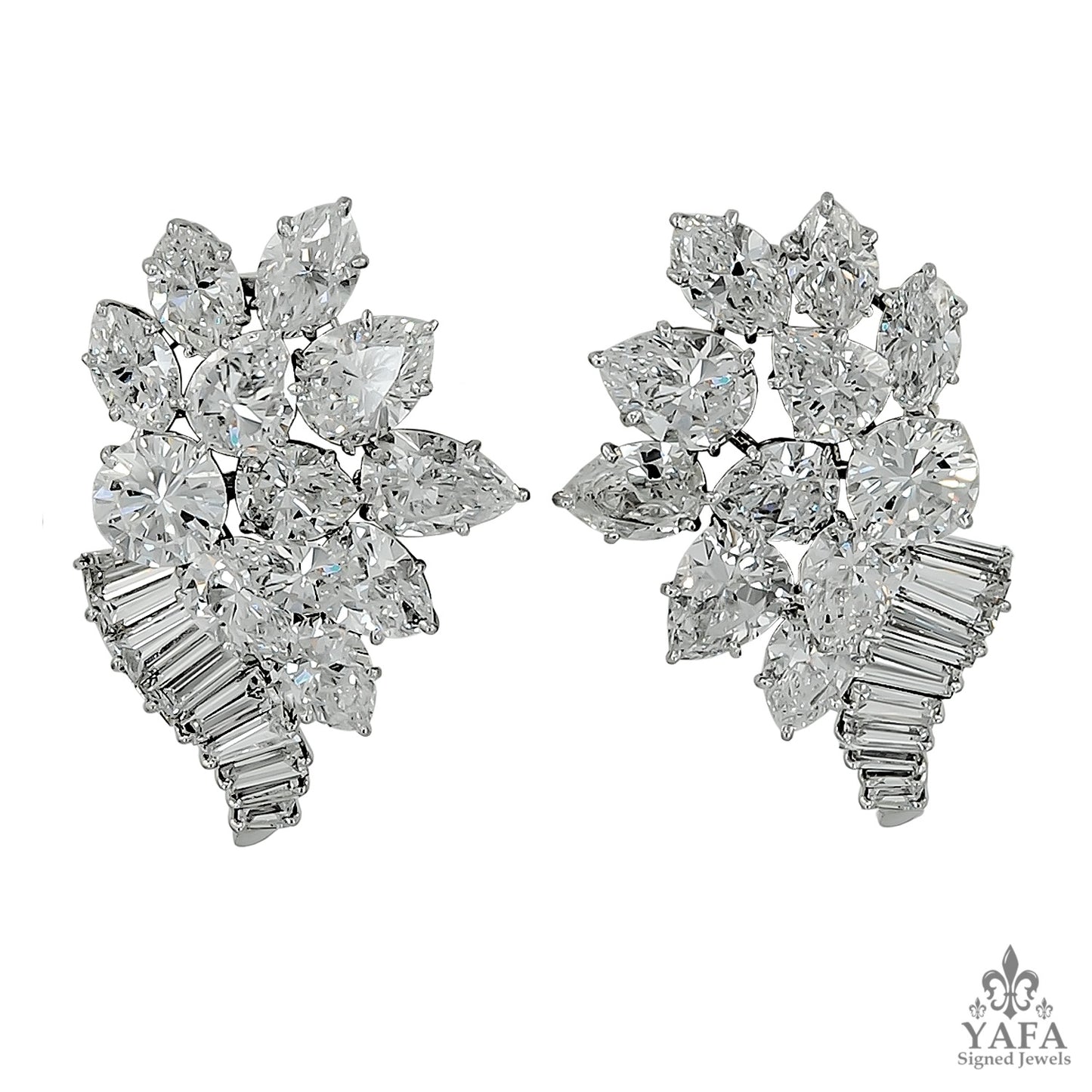 HARRY WINSTON Jacques Timey Diamond Cluster Earrings