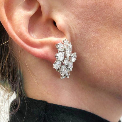 HARRY WINSTON Jacques Timey Diamond Cluster Earrings