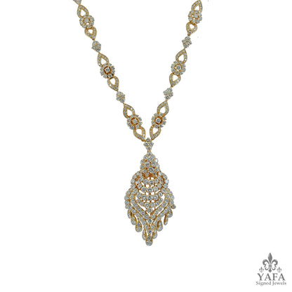 VAN CLEEF & ARPELS Diamond Tassel Gold Necklace/Bracelet