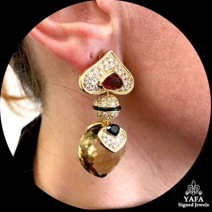 MARINA B Diamond, Gem Stone Earrings