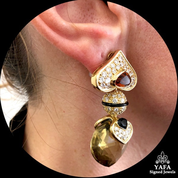MARINA B Diamond, Gem Stone Earrings