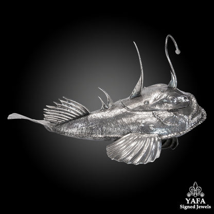 BUCCELLATI Silver Sea Angler Fish Centerpiece