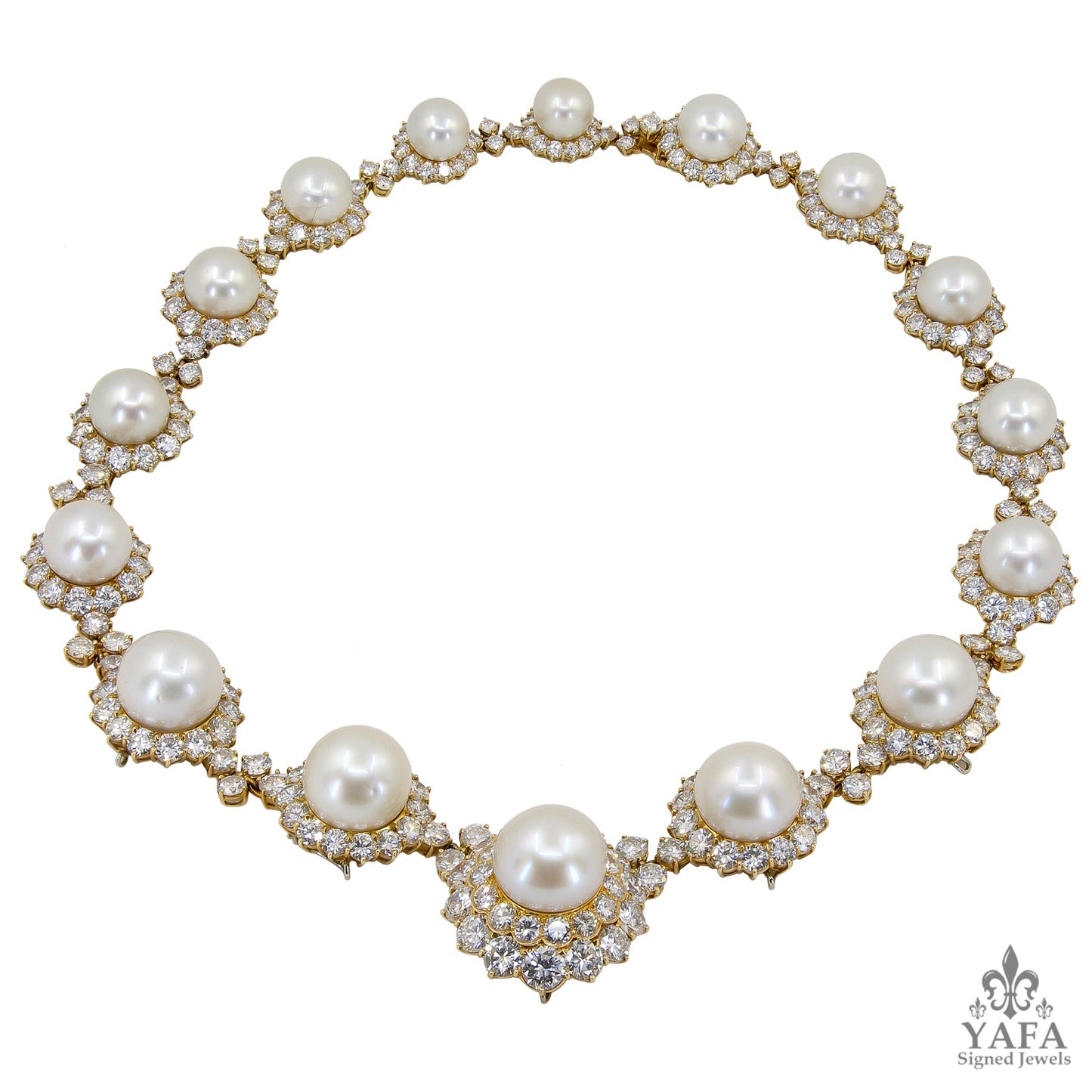 VAN CLEEF & ARPELS Diamond, Pearl Necklace