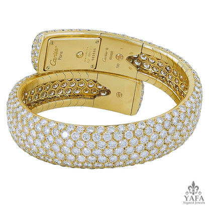 CARTIER Paris Diamond Gold Bracelet Watch
