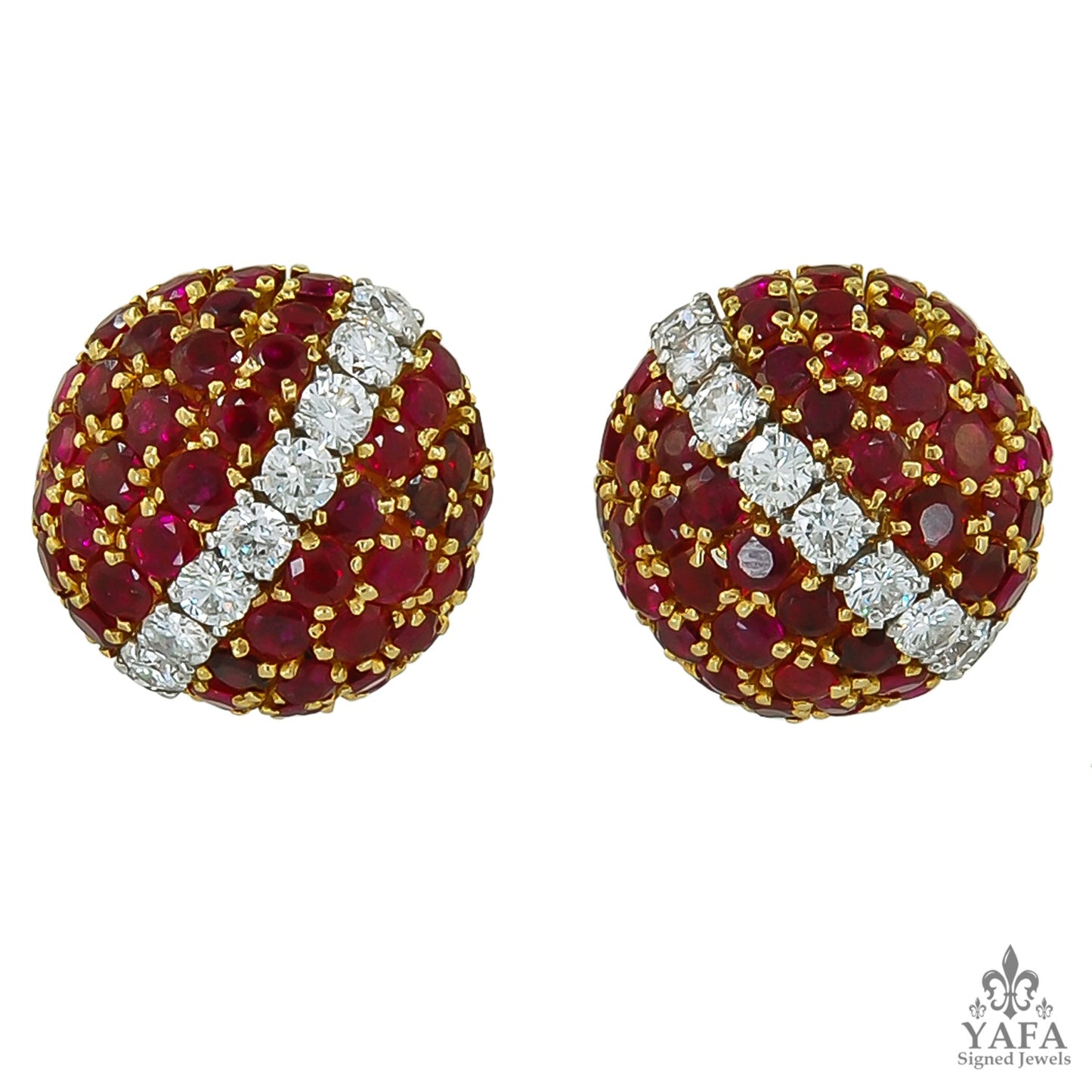 VAN CLEEF & ARPELS Province Ruby Bombe Earrings