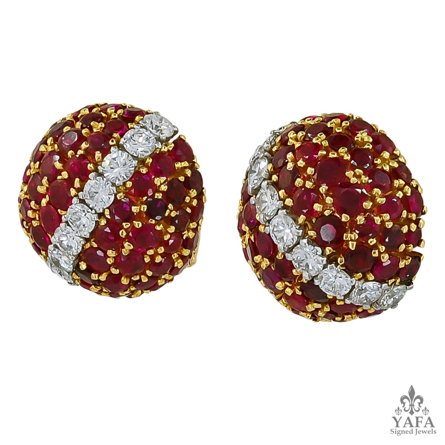 VAN CLEEF & ARPELS Province Ruby Bombe Earrings