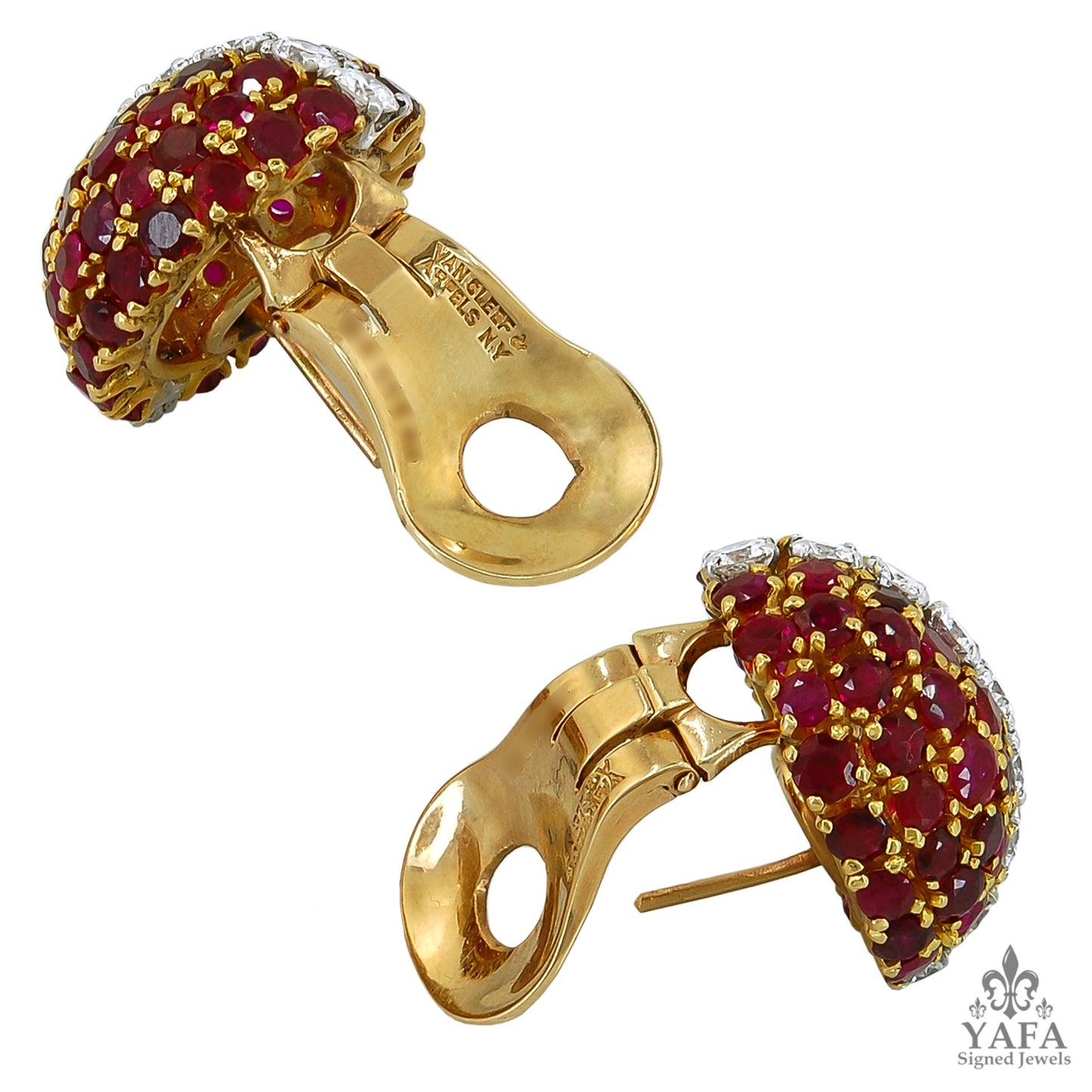 VAN CLEEF & ARPELS Province Ruby Bombe Earrings