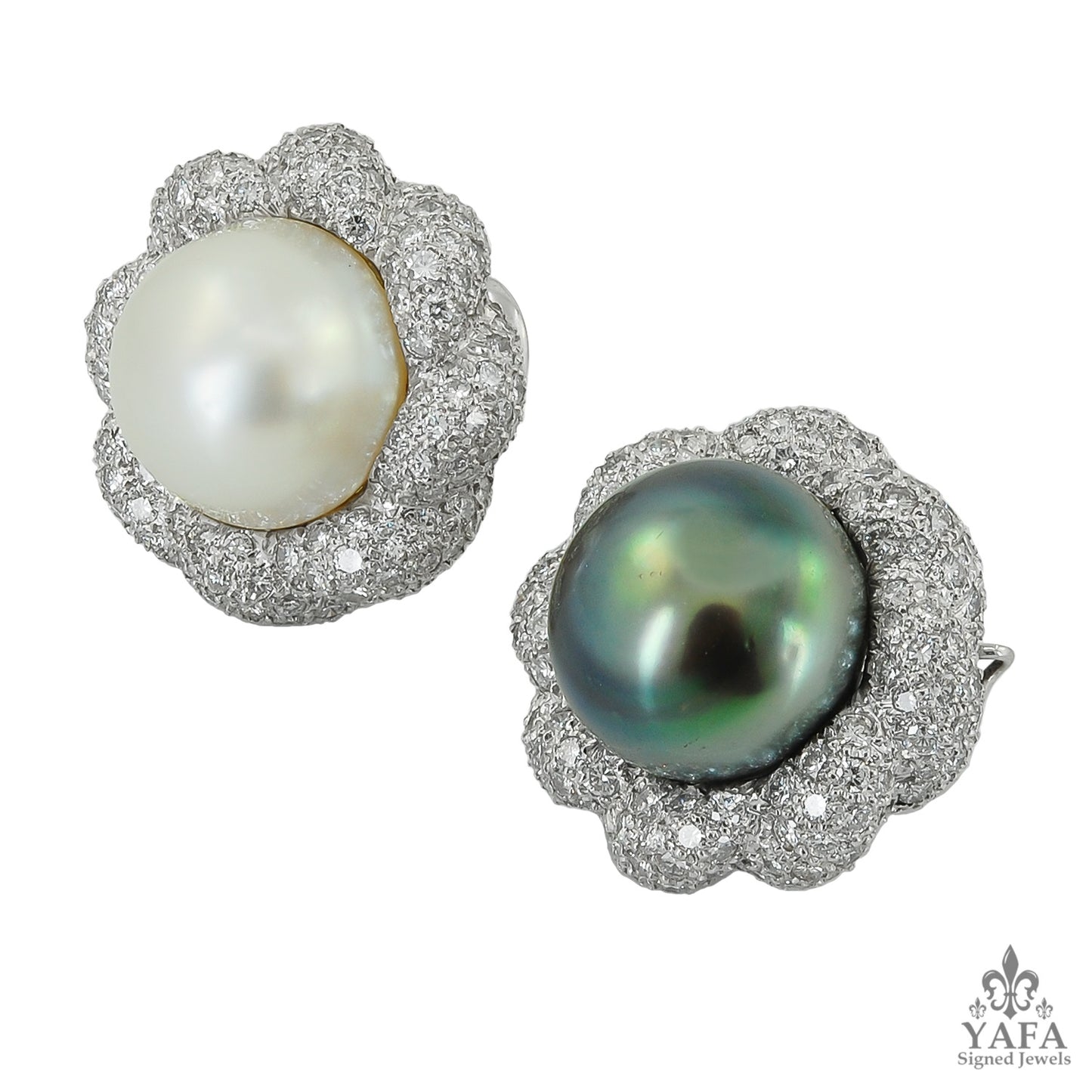 VERDURA Diamond, White & Grayish Earrings