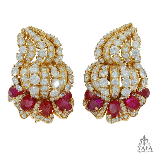 M.GERARD Diamond, Ruby Earrings