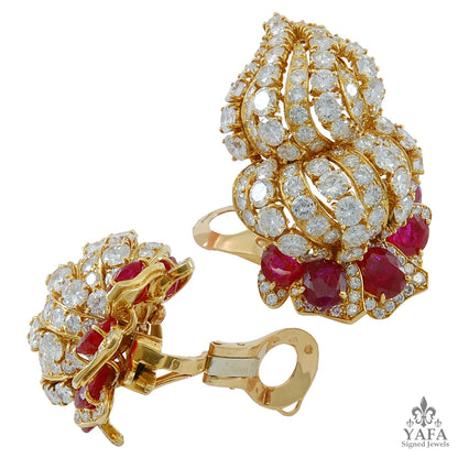 M.GERARD Diamond, Ruby Earrings