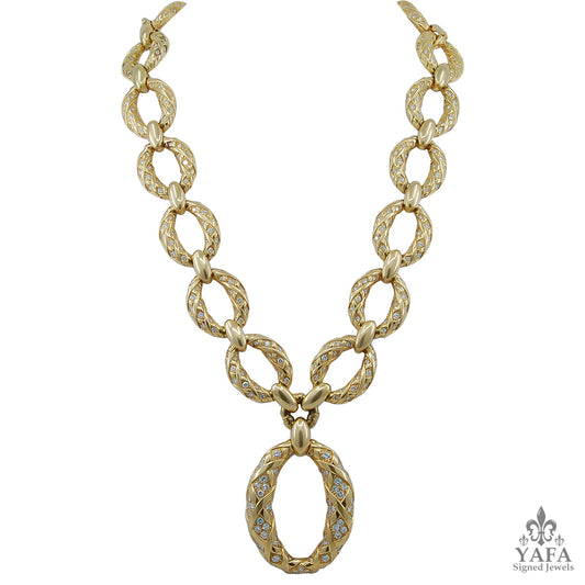 VAN CLEEF & ARPELS Diamond Long Chain Gold Necklace