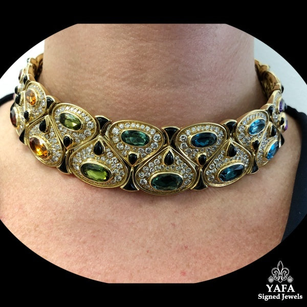 MARINA B Cristina Multicolor Collar Necklace Bracelet Suite