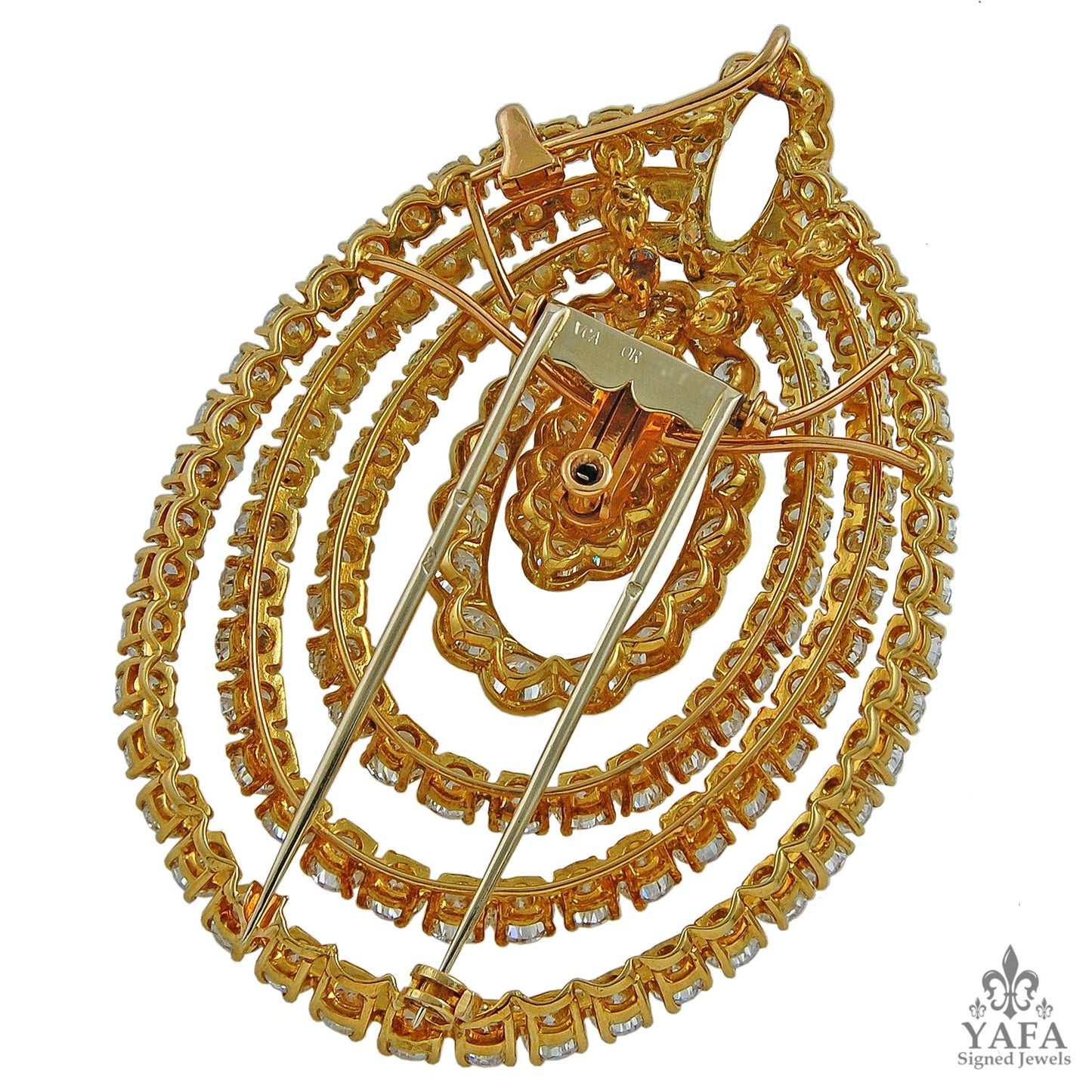 VAN CLEEF & ARPELS Diamond Brooch Pendant