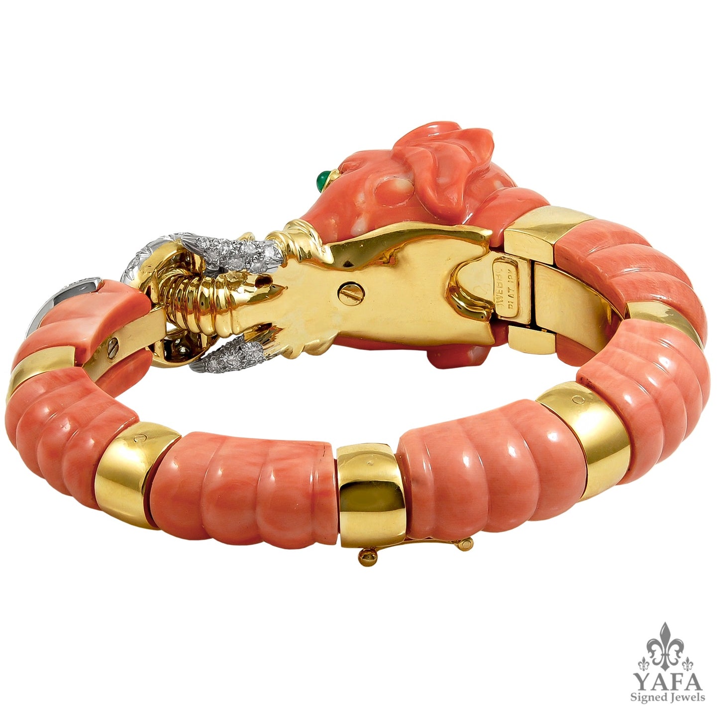 DAVID WEBB Kingdom Elephant Coral Bracelet