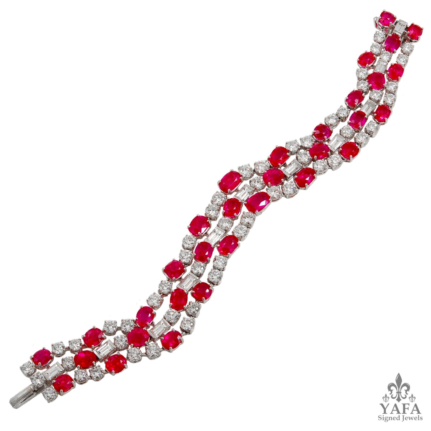 BULGARI Diamond, Burma Ruby & Pink Sapphire Bracelet