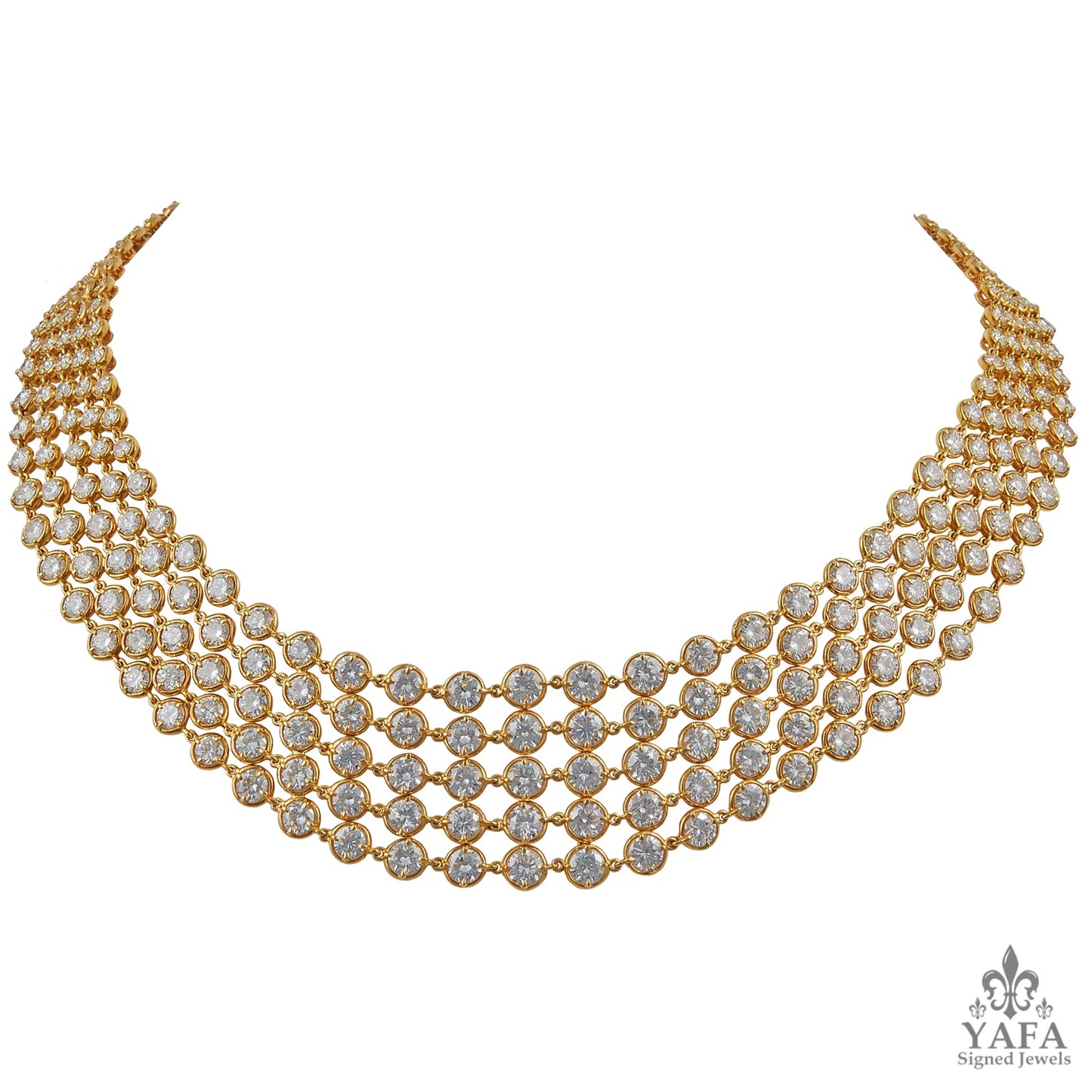 VAN CLEEF & ARPELS Palmyre Diamond Collar Necklace