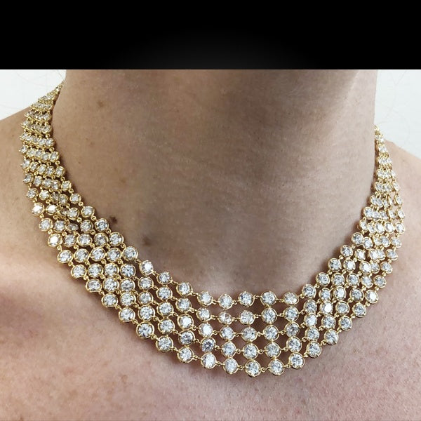 VAN CLEEF & ARPELS Palmyre Diamond Collar Necklace
