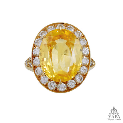 VAN CLEEF & ARPELS Diamond & Yellow Sapphire Necklace Suite