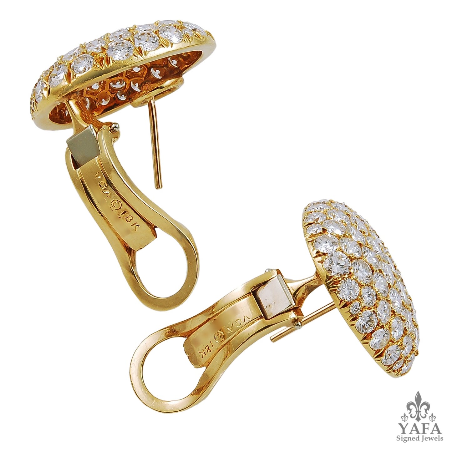 VAN CLEEF & ARPELS Pave Diamond Earrings
