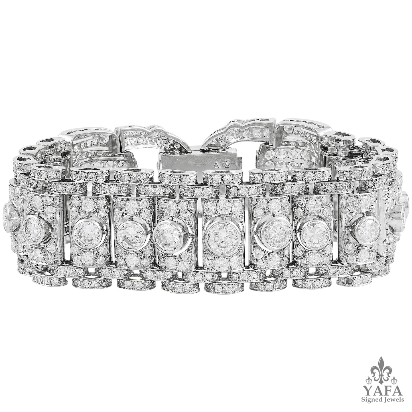 35 Carats Diamond Platinum Bracelet