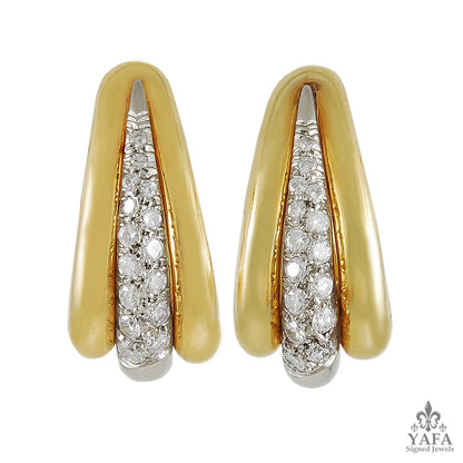 VAN CLEEF & ARPELS Diamond Hoop Earrings