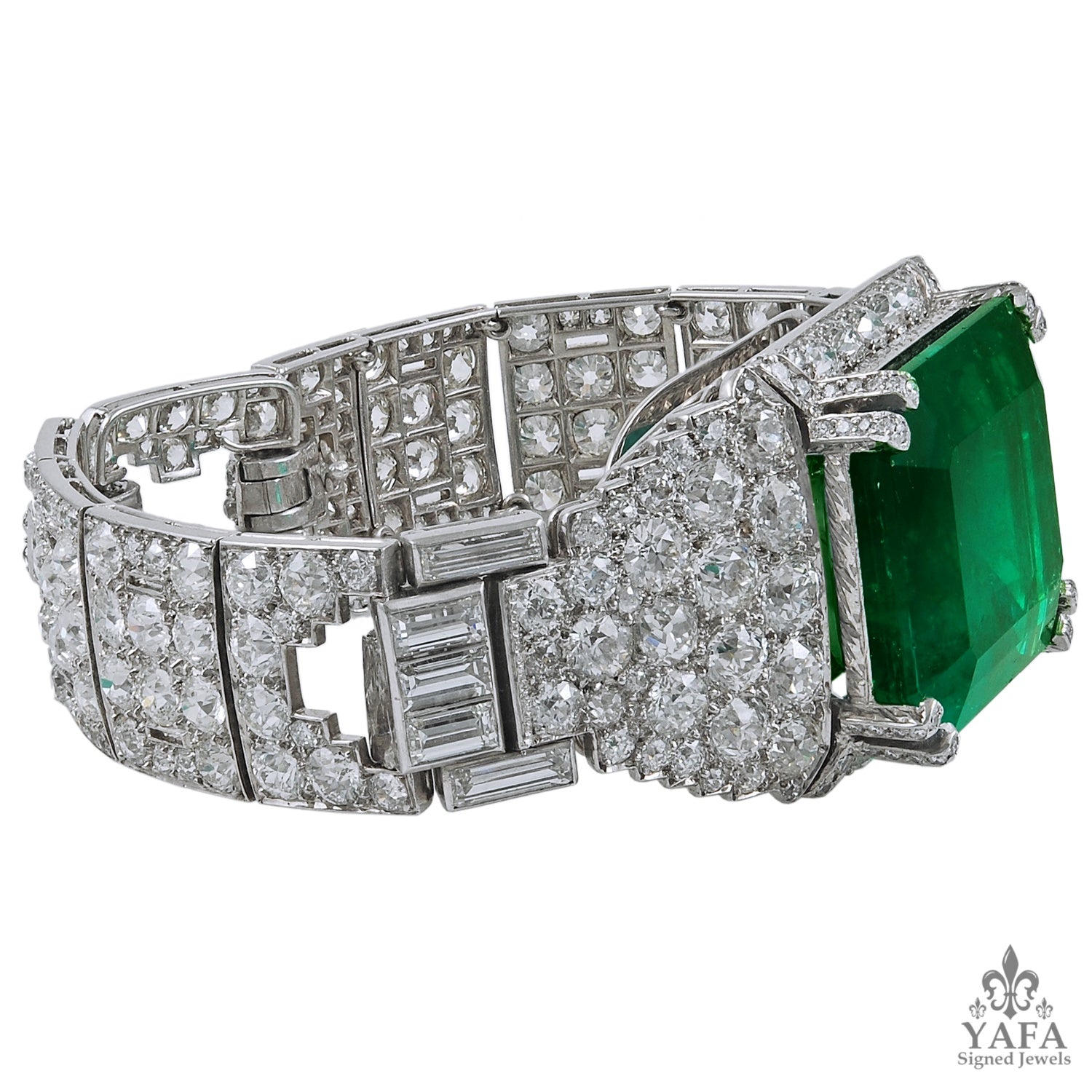 CARTIER Colombian Emerald Diamond Bracelet