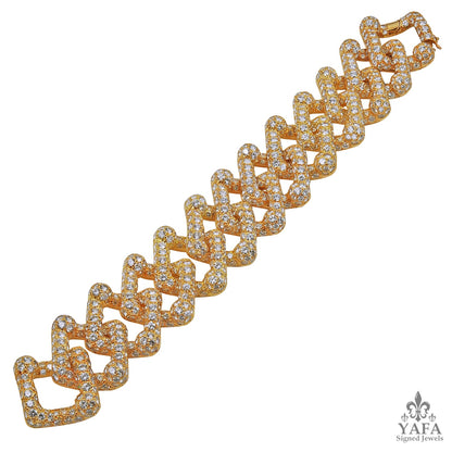 M.GERARD Diamond Interlocking Link Bracelet