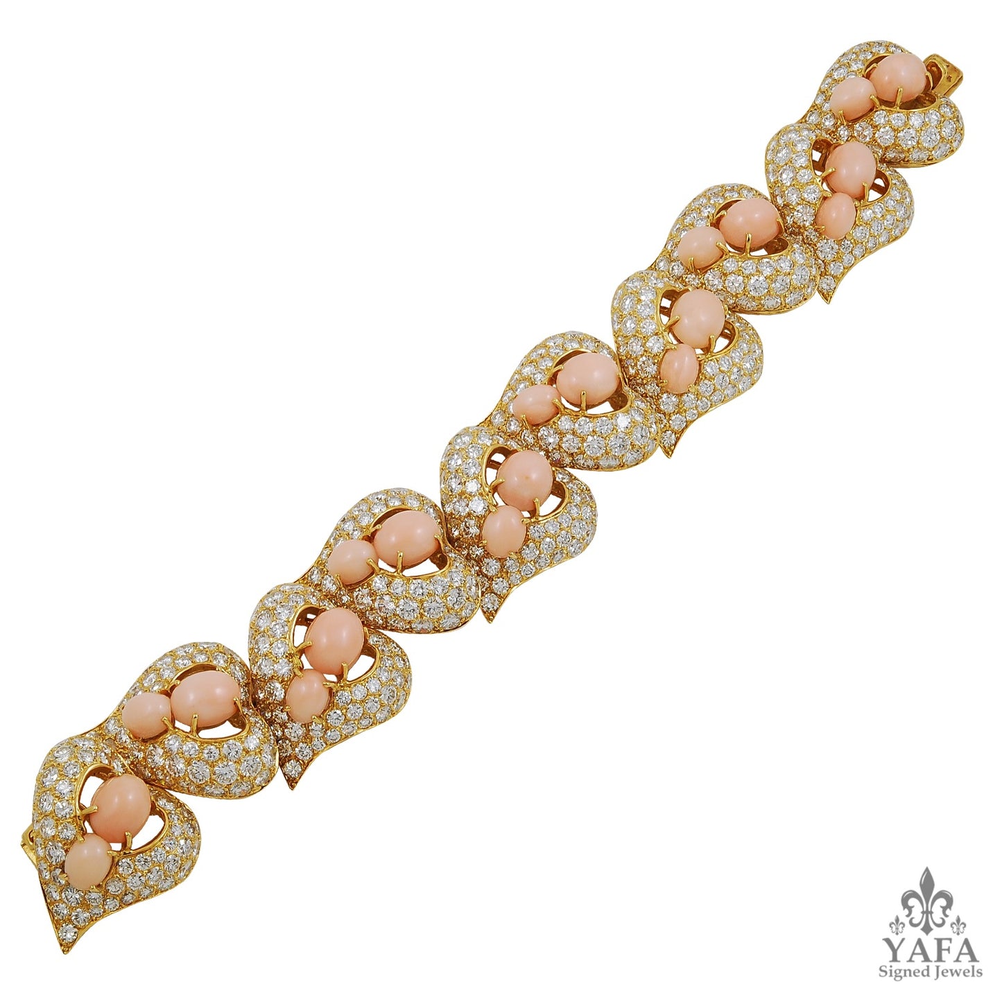 M.GERARD Diamond, Angel Skin Coral Bracelet