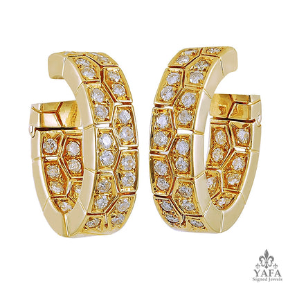 1970's VAN CLEEF & ARPELS Diamond Hoop Earrings