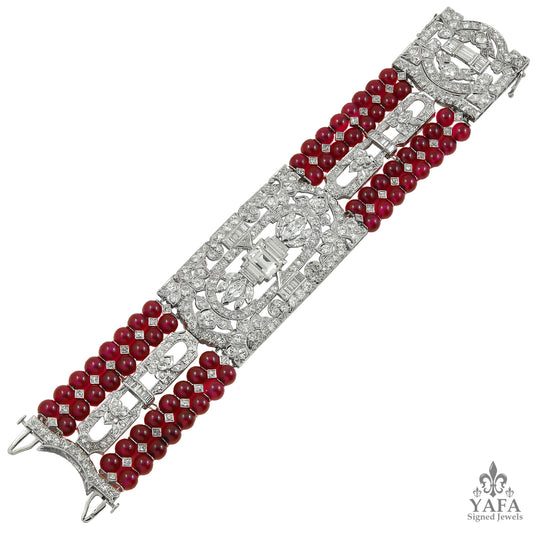 CD PEACOCK Art Deco Diamond Articulated Bracelet