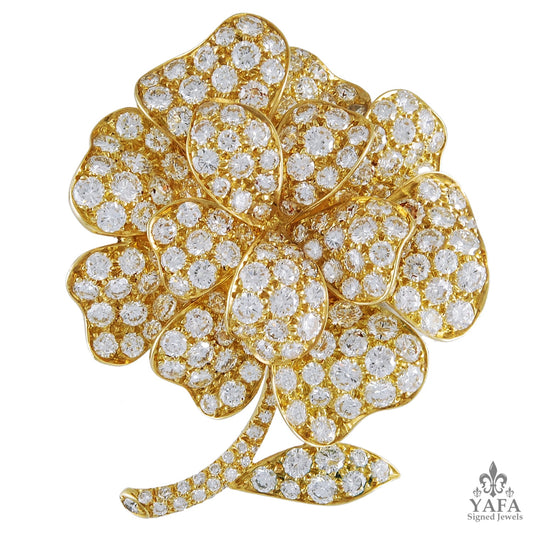 VAN CLEEF & ARPELS Diamond Flower Brooch