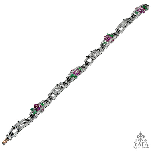 Platinum Diamond Gem-Set Bracelet
