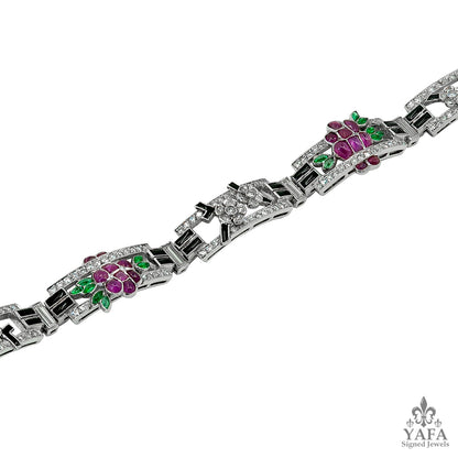 Platinum Diamond Gem-Set Bracelet