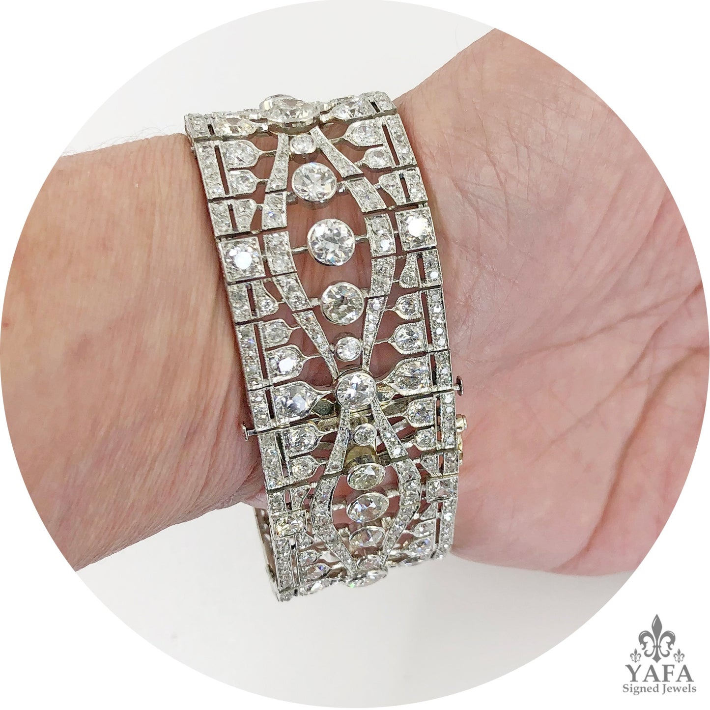 Art Deco Diamond Articulated Bracelet