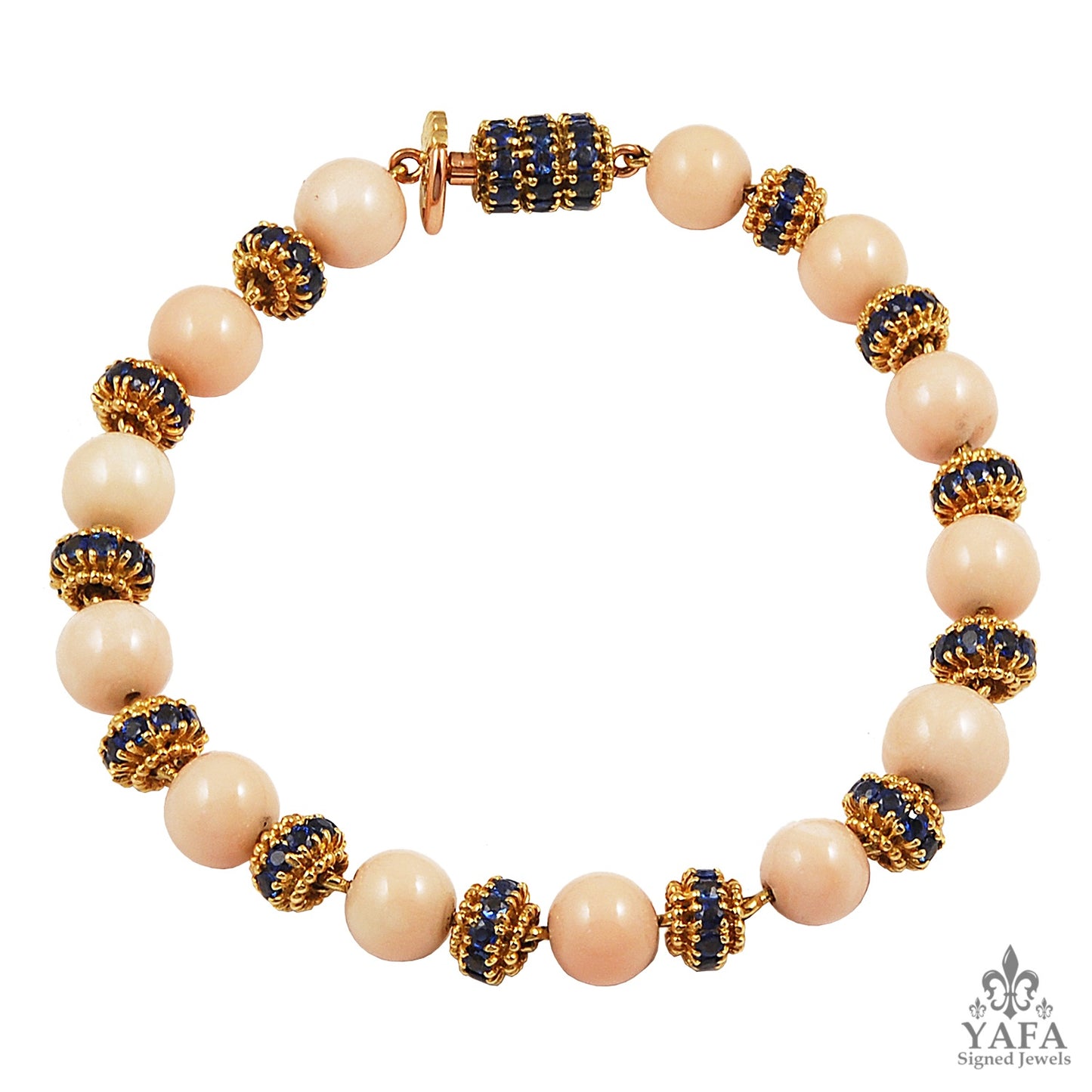 VAN CLEEF & ARPELS Coral Sapphire Convertible Necklace
