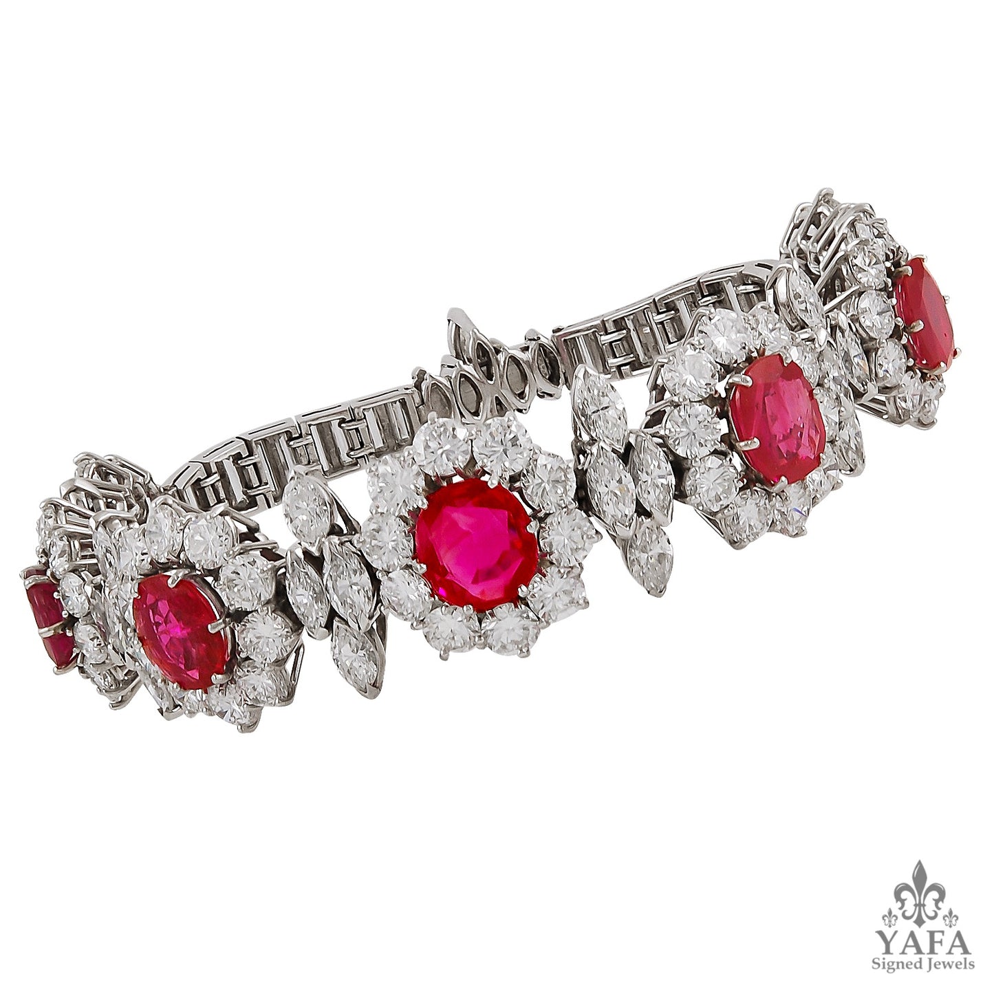 Circa 1960s Ruby and Diamond Bracelet