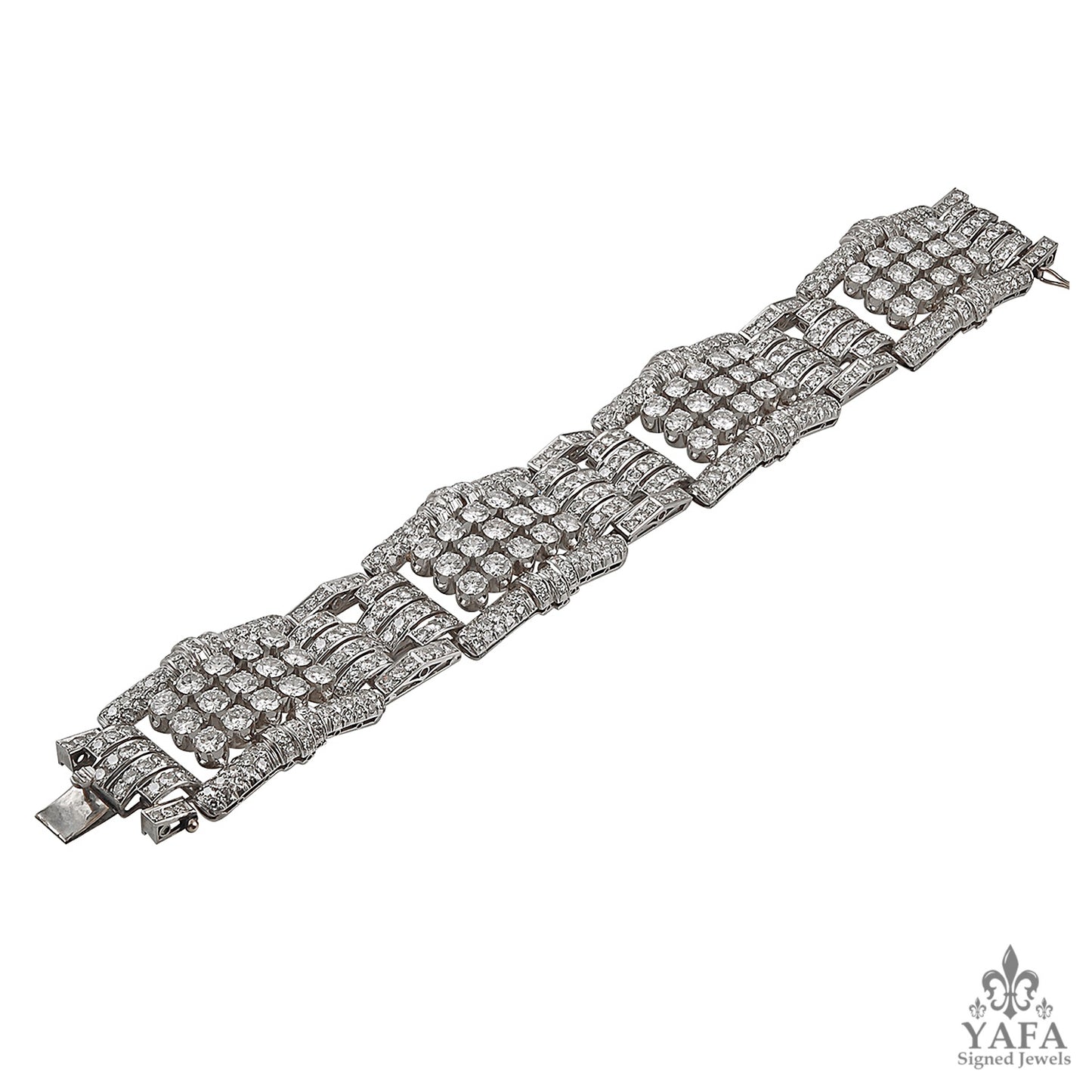 1950s Platinum Diamond Bracelet - 25 cts.