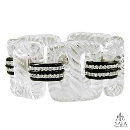 SEAMAN SCHEPPS Crystal Onyx Diamond Link Bracelet