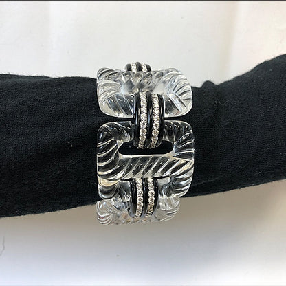 SEAMAN SCHEPPS Crystal Onyx Diamond Link Bracelet