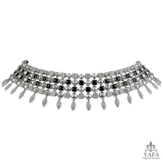 BULGARI Lucea Diamond Fringe Choker Necklace